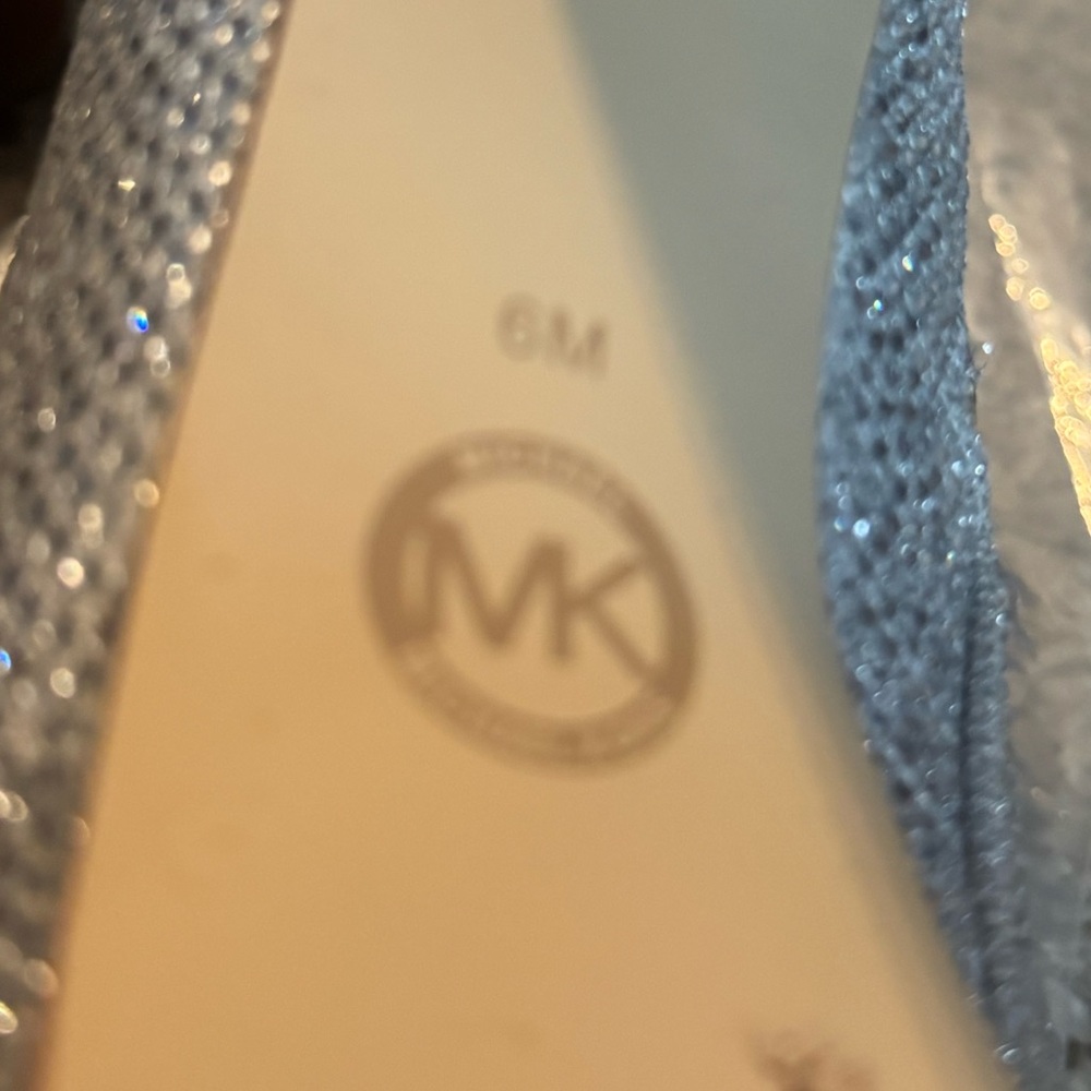 Michael Kors Joanna Crystal Glittering Silver Heeled Boots Size 6 - Picture 5 of 8